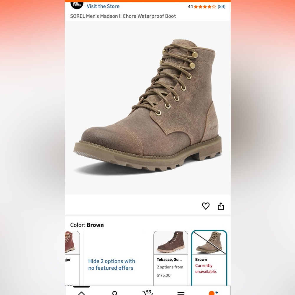 Sorel Madson II Chore Waterproof Boots - Picture 7 of 7